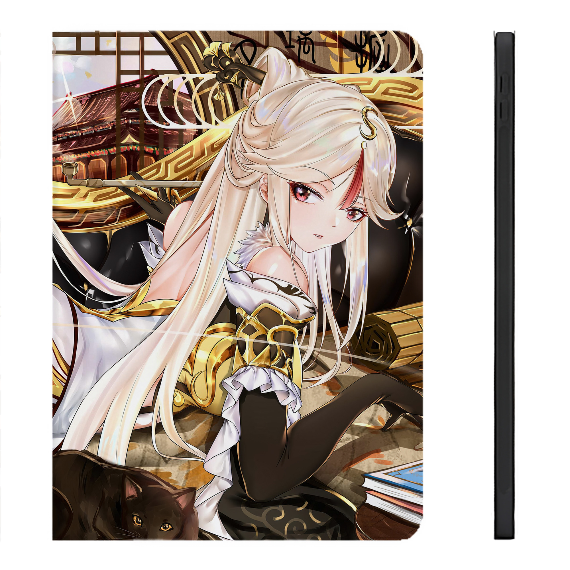 げんし神 genshin IPadケース ペンホルダー付き ブックスタイルデザイン